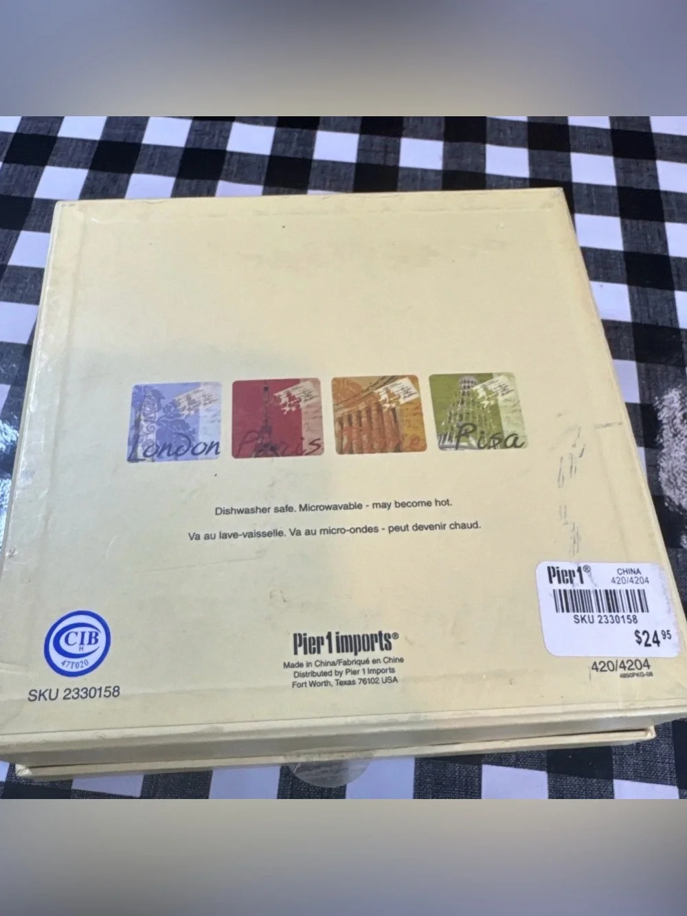 PIER 1 IMPORTS EUROPEAN CITY APPETIZER PLATE SET - IN BOX